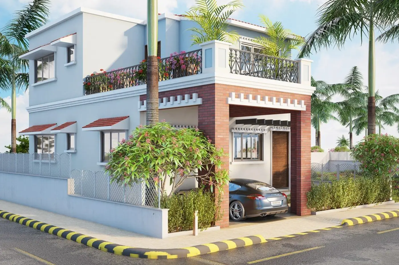 Satana Project residential building elevation, Nashik